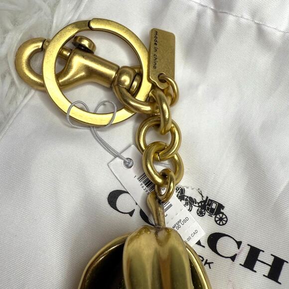 NWT COACH Pear Bag Charm Key Fob - Picture 4 of 4